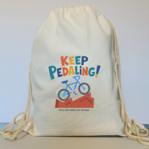 Keep Pedaling Cycling Drawstring Backpack